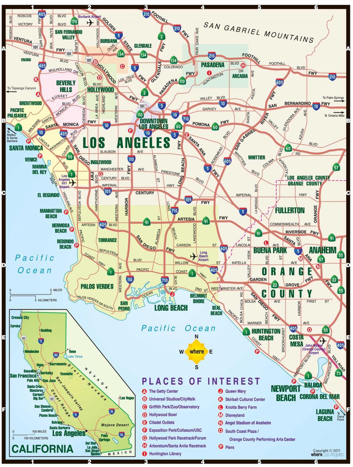 洛杉矶城市地图