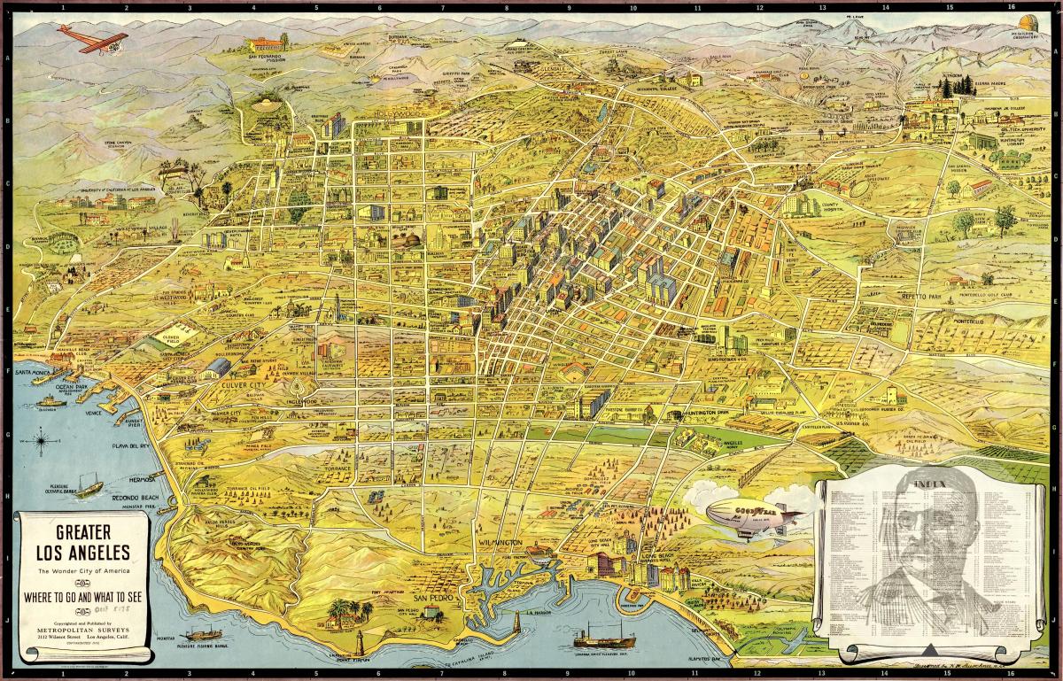 洛杉矶古董地图