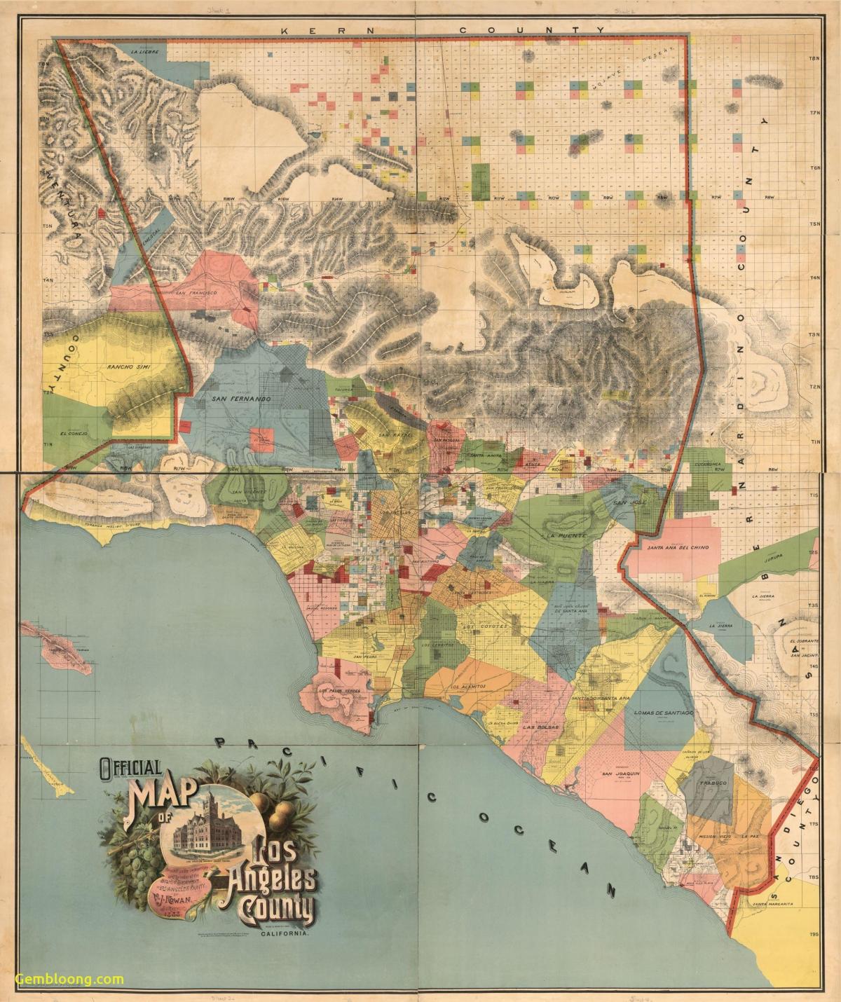 洛杉矶历史地图