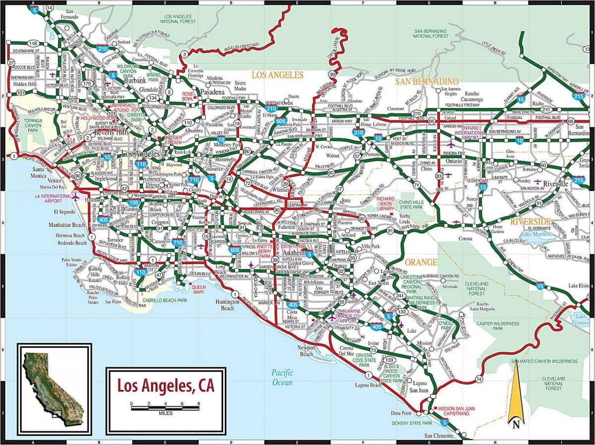 洛杉矶道路图